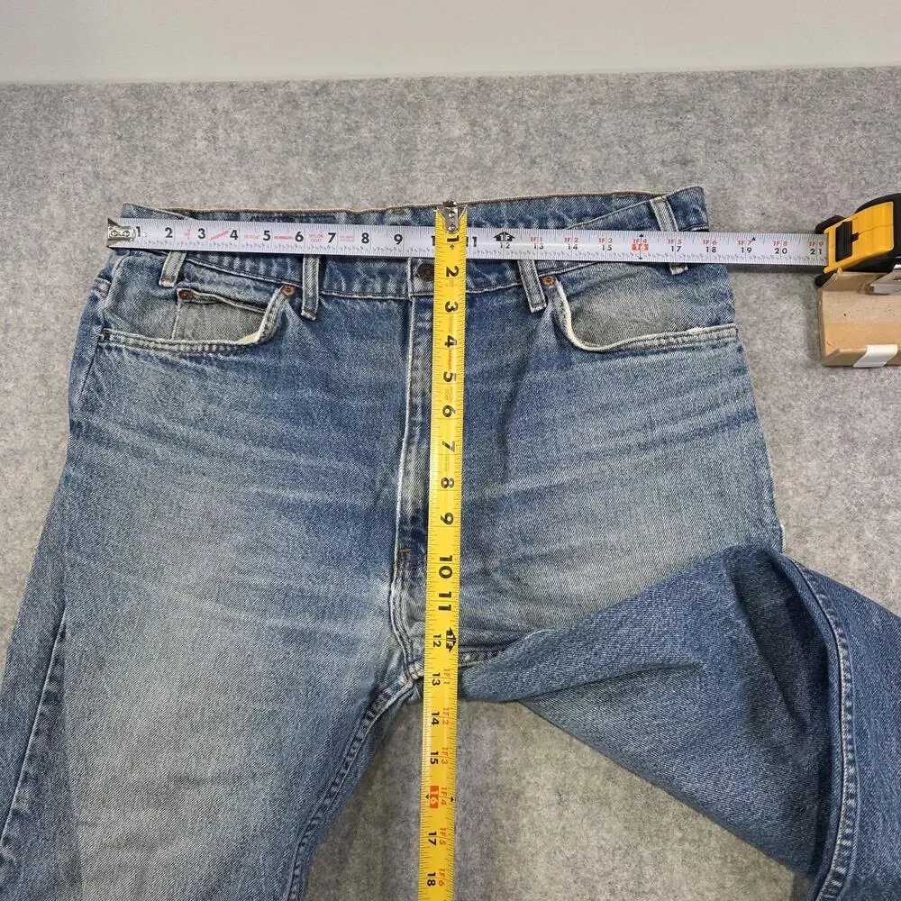 Vintage 90s Levis Jeans Mens 38x32 Straight Leg‎ Denim Orange Tab USA 40509-0215